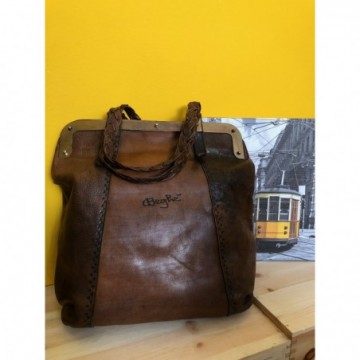 Borsa in cuoio anni '70 con...