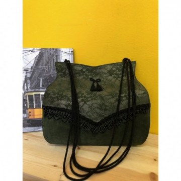 Borsa vintage in camoscio...