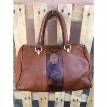 Borsa bauletto in pelle a...