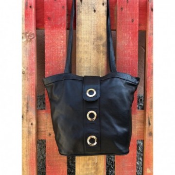 Borse in pelle nera a...