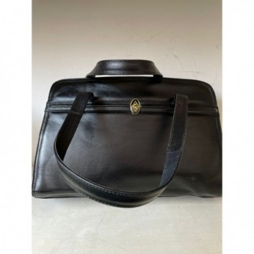 Borsa nera in pelle semi...