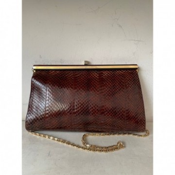 Borsa vintage pitonata con...